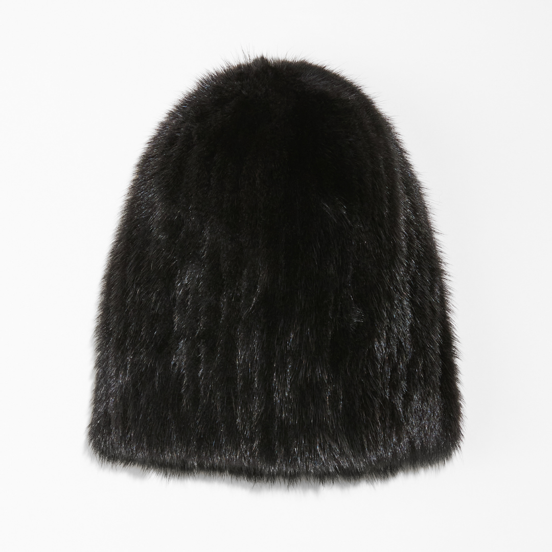 Black Mink Fur Hat