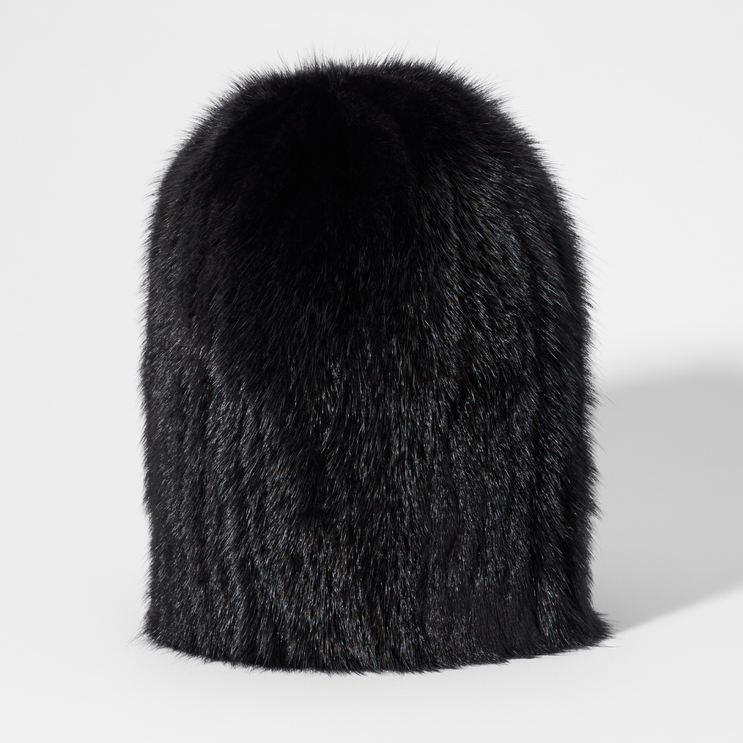 Black Mink Fur Hat