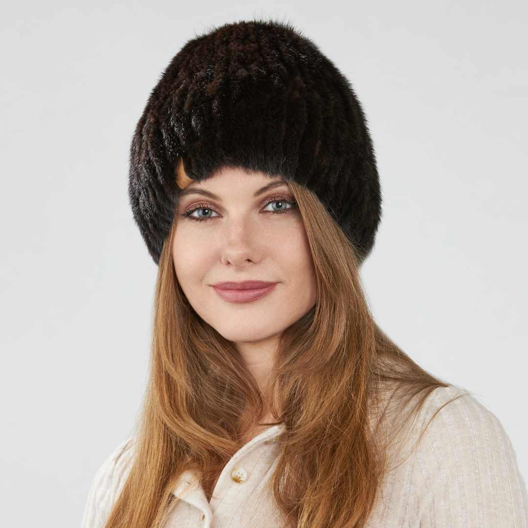 Black Mink Fur Hat