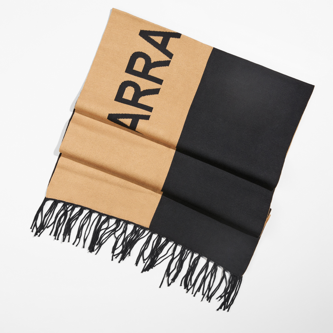 Two Tone Camel Black Pashmina