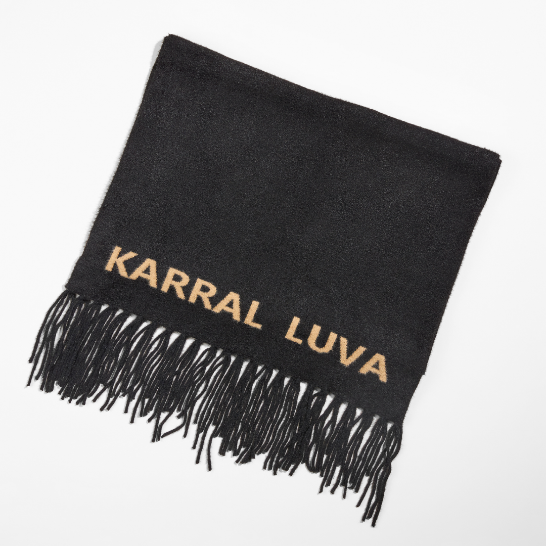 Black Furry Pashmina